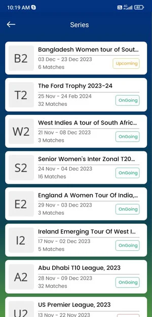 Live Cricket app